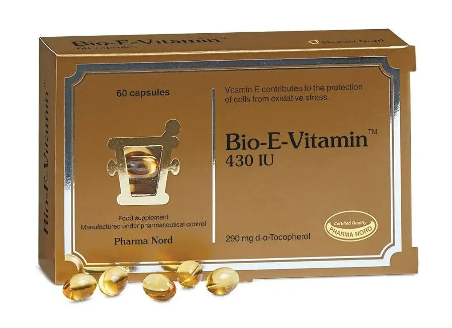 Pharma Nord Bio-E-Vitamin™ 430IU - D-Alpha-Tocopherol 60 Capsules (Pack of 4)