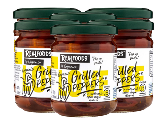 Organico Grilled Peppers in Olive Oil 190g (Pack of 5)