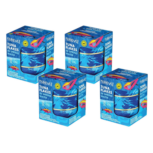 Fish4Ever Azores Skipjack Tuna Flakes in Spring Water 160g (Pack of 12)