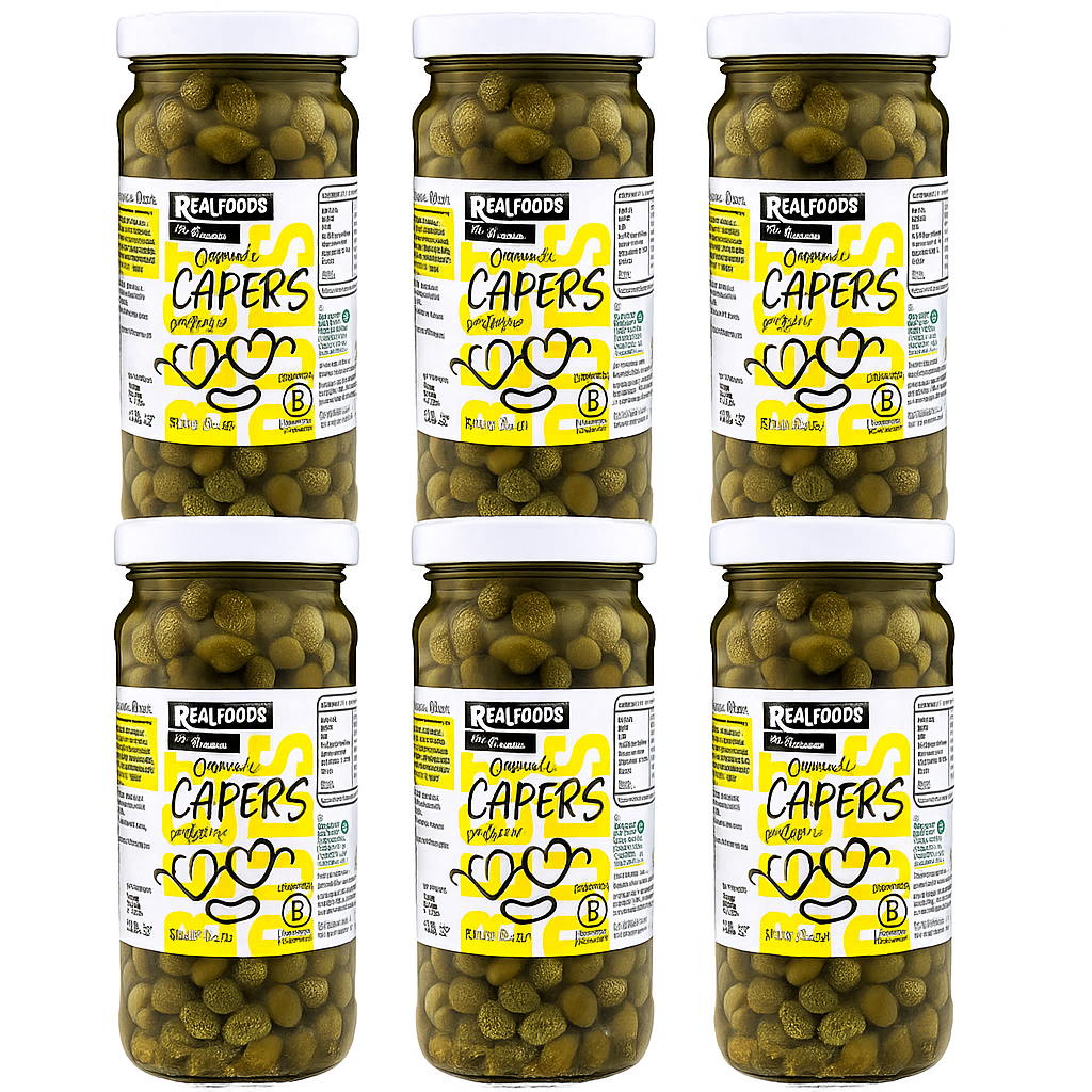 Organico Organic Capers In Brine 250g (Pack of 6)