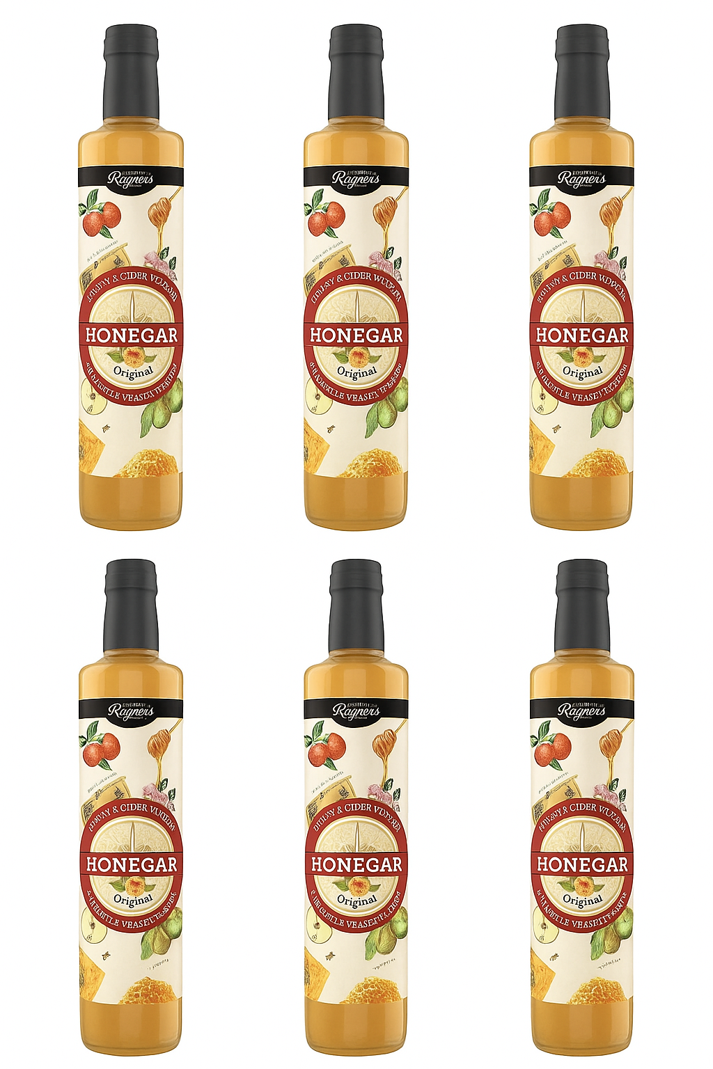 Rayner's Honegar Honey and Cider Vinegar 500ml (Pack of 6)