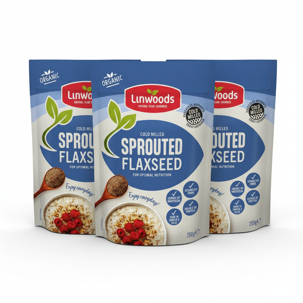 Linwoods Sprouted Milled Organic Flaxseed 200g (Pack of 3)