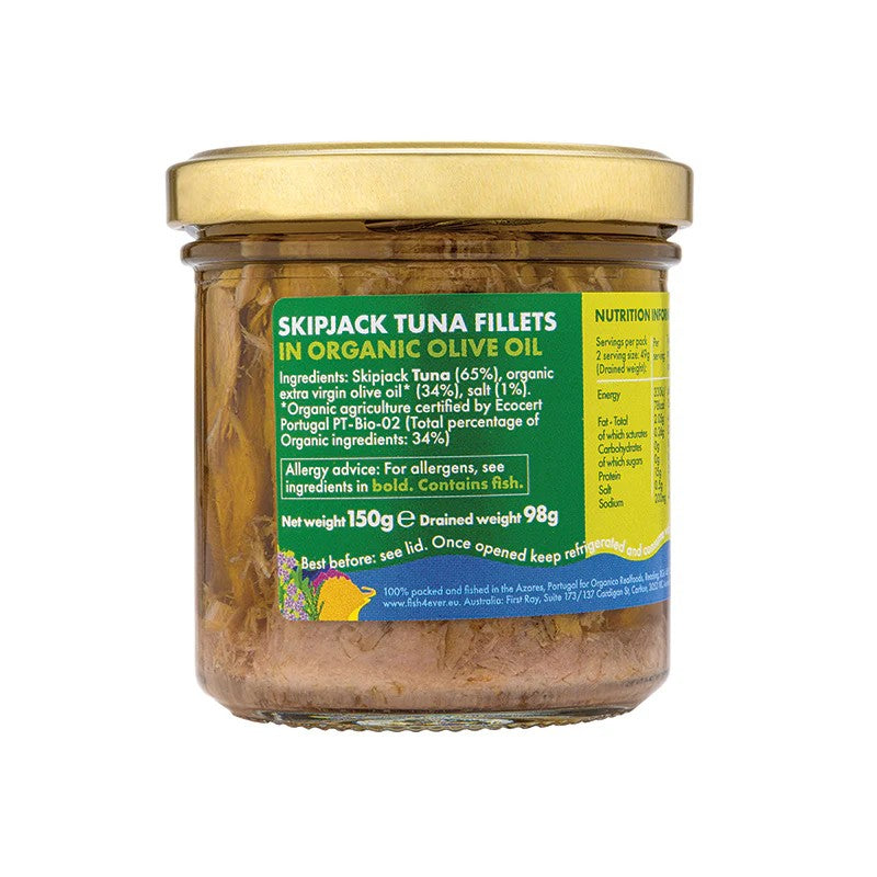 Fish 4 Ever Skipjack Tuna Fillets In Olive Oil - 150g (Pack of 6)