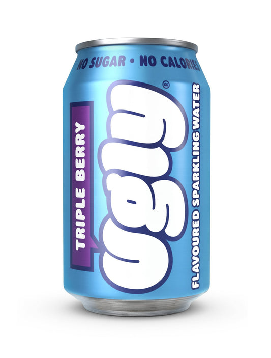 Ugly Drinks Triple Berry Flavoured Sparkling Water 330ml (Pack of 24)