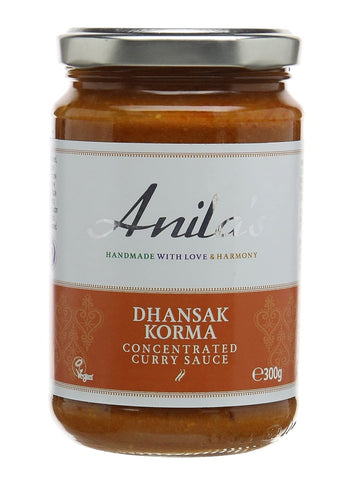 Anilas Dhansak Korma Curry Sauce 300g (Pack of 6)