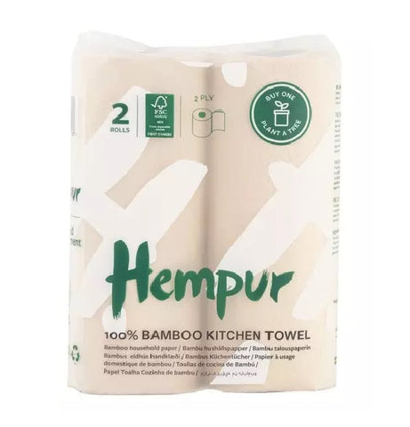 Hempur Super Absorbent Bamboo Kitchen Towel 2 Pack (Pack of 12)
