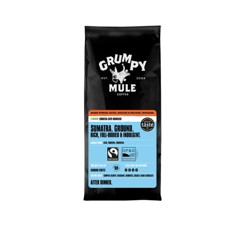 Grumpy Mule Organic Fair Trade Sumatra Coffee Beans 227g