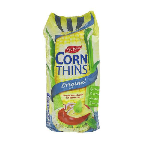 Real Foods Original Corn Thins 150g (Pack of 6)