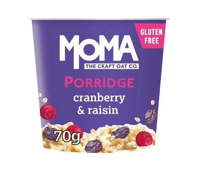 Moma Cranberry & Raisin Porridge 70g (Pack of 12)