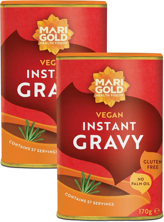 Marigold Vegan Instant Gravy - Gluten & MSG Free - 170g (Pack of 2)