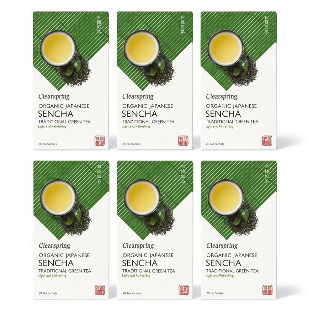 Clearspring Organic Japanese Sencha Tea 20 Bags (Pack of 6)