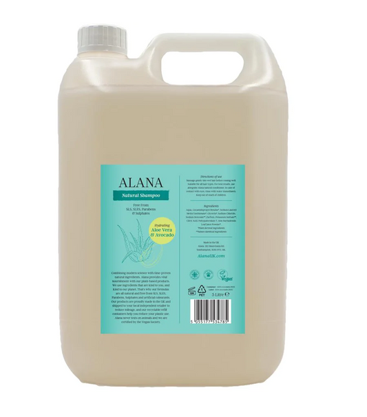 Alana Aloe Vera & Avocado Natural Shampoo 5L (Pack of 4)