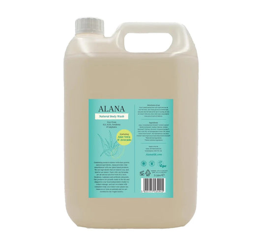 Alana Aloe Vera & Avocado Natural Body Wash 5L (Pack of 4)