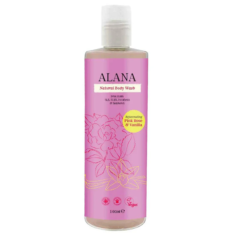 Alana Rose & Vanilla Natural Body Wash Convenience/Travel Bottle 100ml