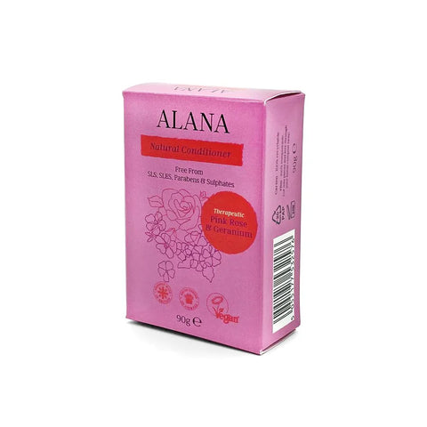 Alana Pink Rose & Geranium Natural Conditioner Bar 90g (Pack of 6)