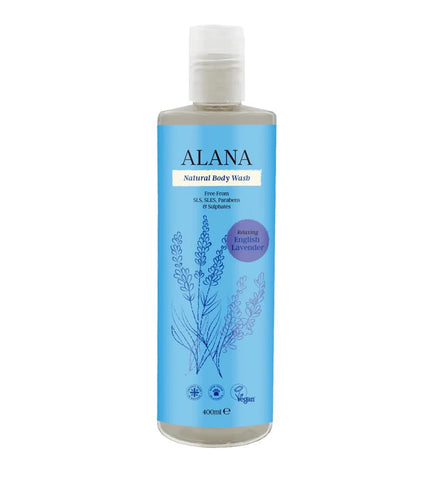 Alana English Lavender Natural Body Wash 400ml (Pack of 6)
