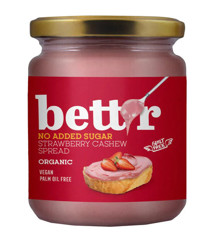 Bettr Organic Strawberry Cashew Spread 250g (Pack of 12)