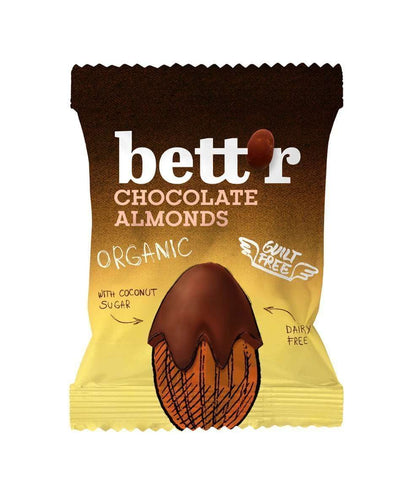 Bettr Choco Coated Almonds Organic 40g (Pack of 10)