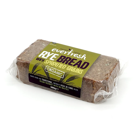 Everfresh Natural Foods Sliced Sprouted Rye Bread 380g (Pack of 8)