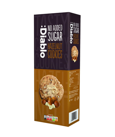 Diablo Sugar Free Hazelnut Cookies 135g (Pack of 12)