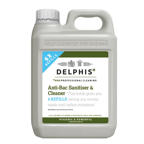 Delphis Eco Anti-Bacterial Sanitiser & Cleaner Refill 2L (Pack of 4)