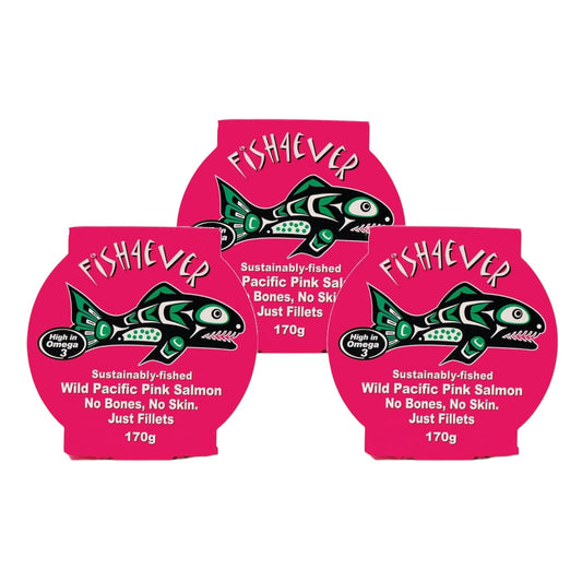 Fish4Ever Pink Pacific Wild Salmon in Brine 170g (Pack of 3)