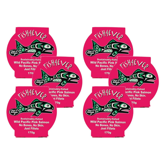 Fish4Ever Pink Pacific Wild Salmon in Brine 170g (Pack of 6)