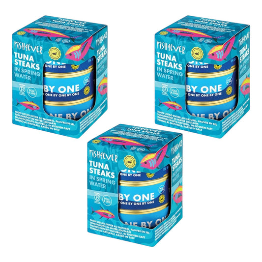 Fish4Ever Azores Skipjack Tuna Steaks in Spring Water 160g (Pack of 9)