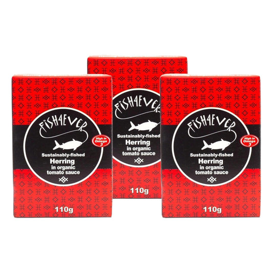Fish4Ever Herring in Organic Tomato Sauce 110g (Pack of 3)