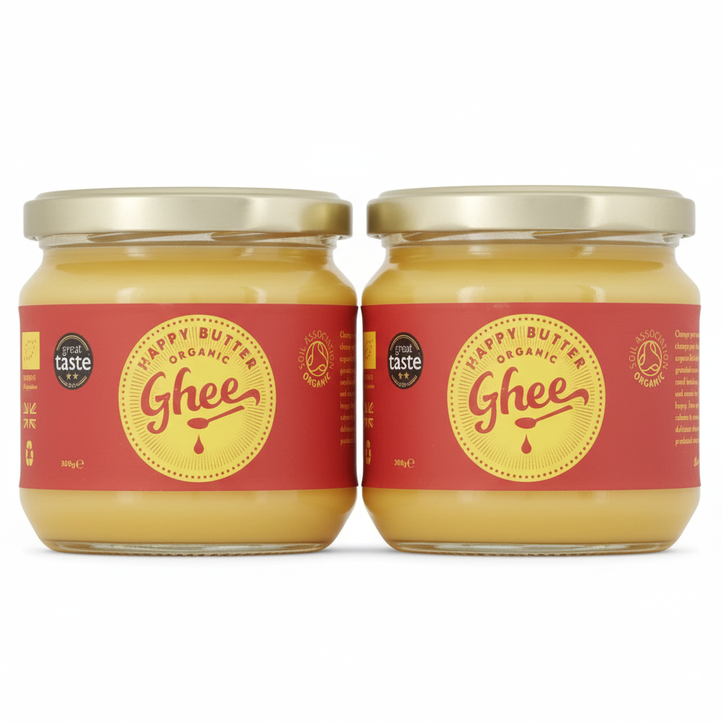 Happy Butter Organic Pure Ghee 300g (Pack of 2)