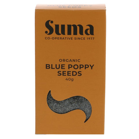 Suma Organic Blue Poppy Seeds 40g (Pack of 6)
