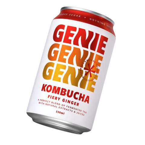Genie Kombucha Fiery Ginger 330ml (Pack of 12)