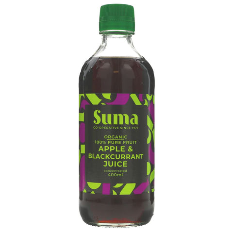 Suma Organic Apple & Blackcurrant Juice 400ml (Pack of 6)
