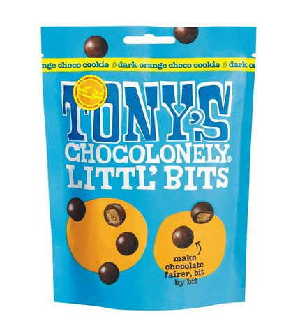 Tony's Chocolonely Littl'Bits Dark Orange Cookie 100g (Pack of 8)