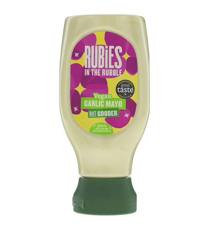 Rubies in the Rubble Plant Based Mayo - Garlic 285ml (Pack of 8)