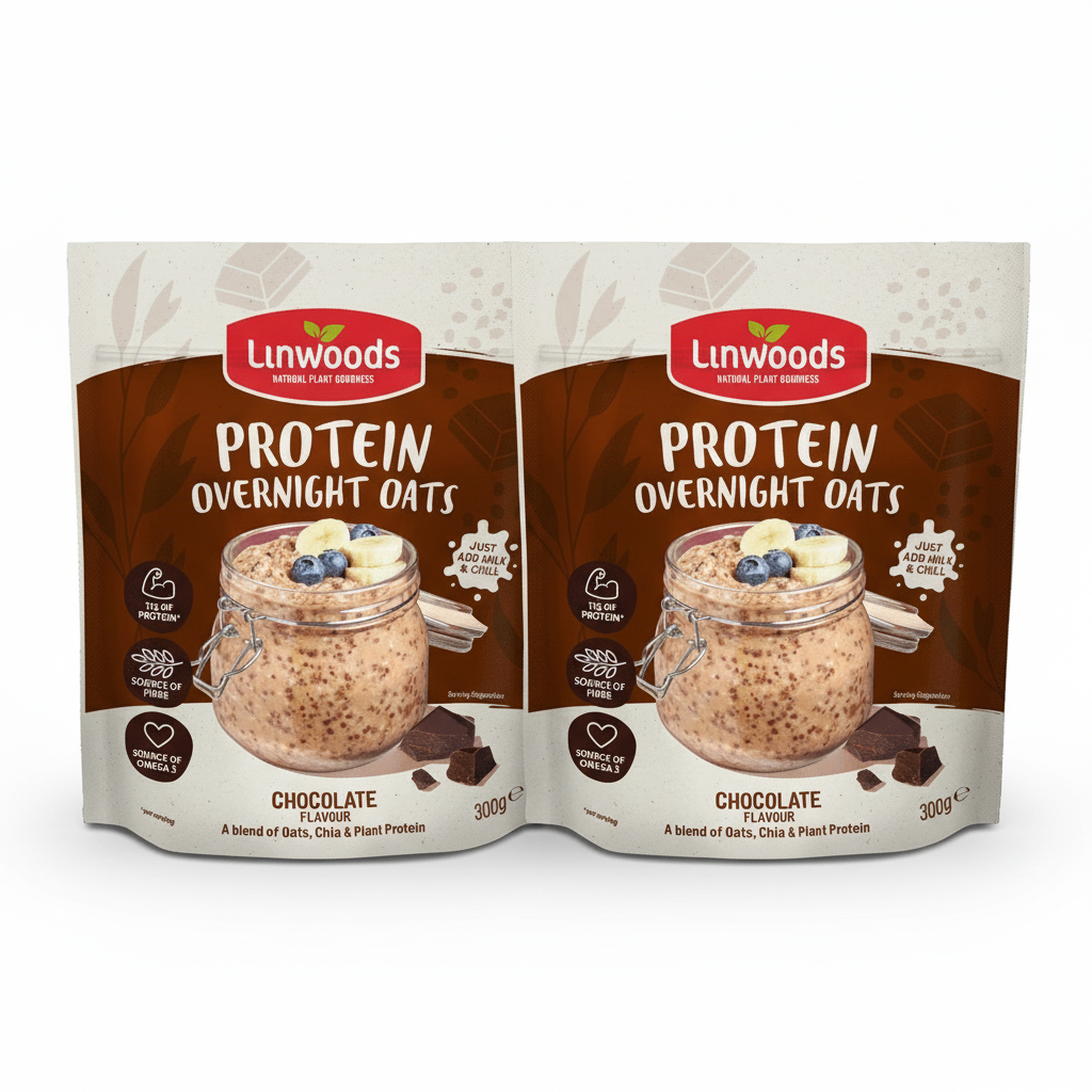 Linwoods Overnight Oats Chocolate Protein 300g (Pack of 2)
