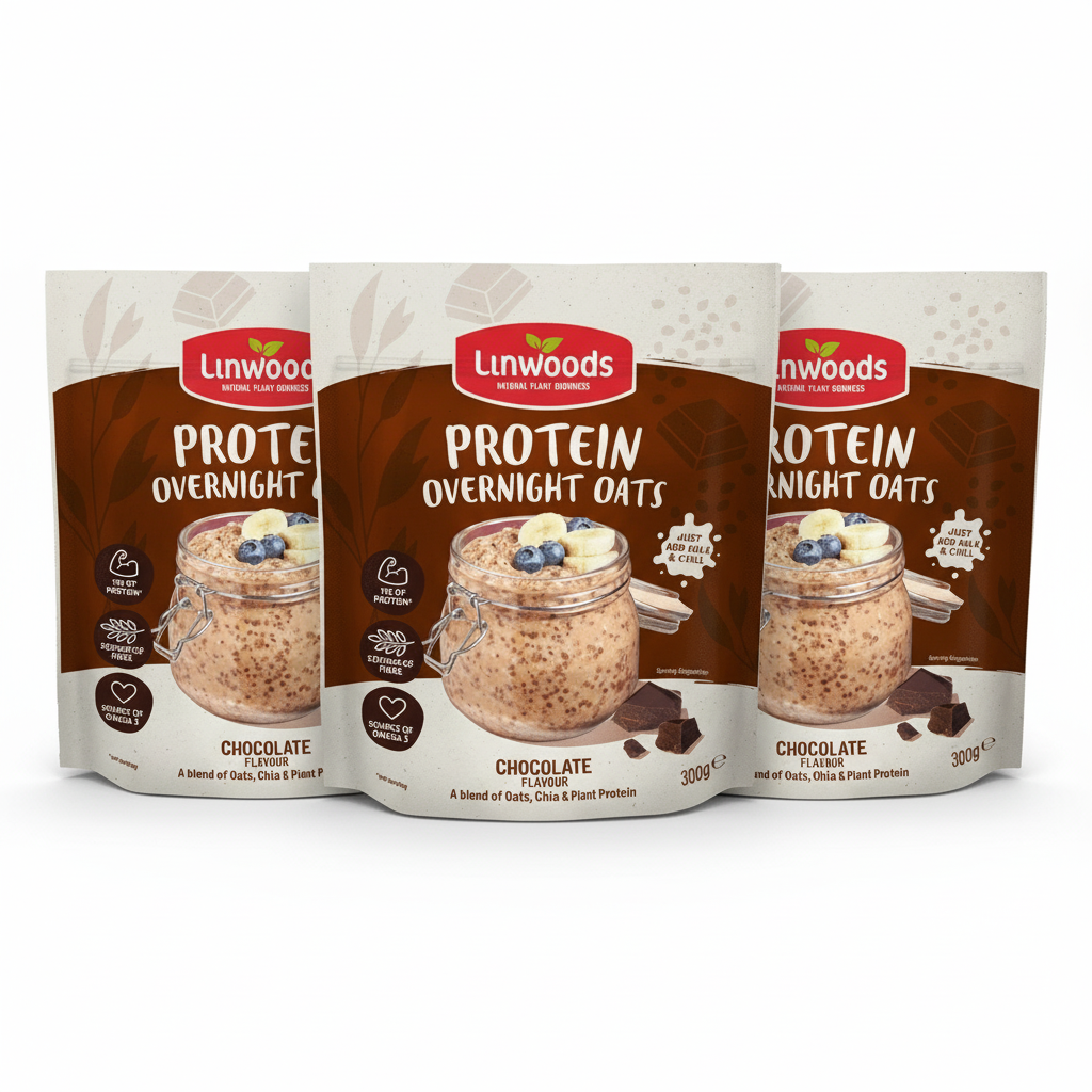 Linwoods Overnight Oats Chocolate Protein 300g (Pack of 3)