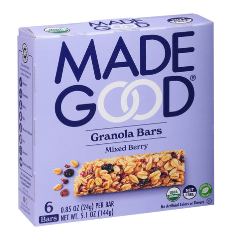 MadeGood Organic Granola Bar Mixed Berry Multipack 6 x 24g