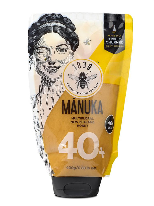 1839 MGO 40+ M/Floral Manuka Honey Pouch 400g (Pack of 6)