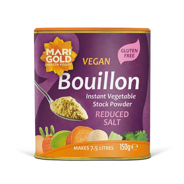 Marigold Vegan Bouillon Instant Vegetable Stock Powder Reduced Salt, 150g