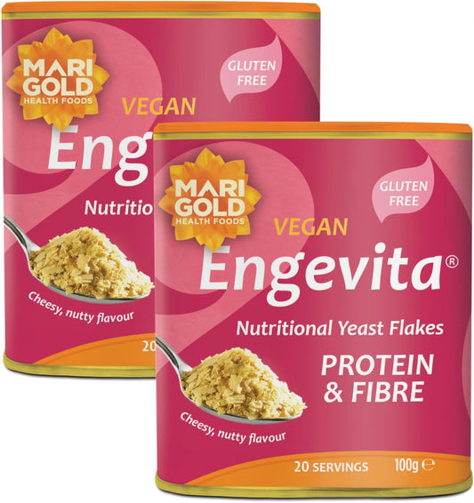 Marigold Vegan Engevita Nutritional Yeast Flakes with Protein & Fibre, 100g (Pack of 2)