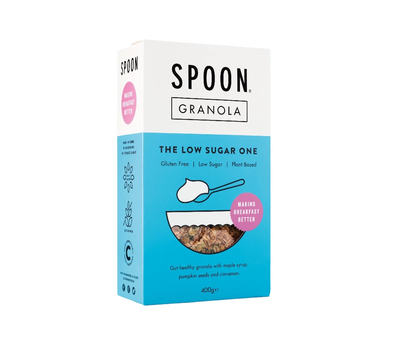 Spoon Cereals Low Sugar Granola 400g (Pack of 5)