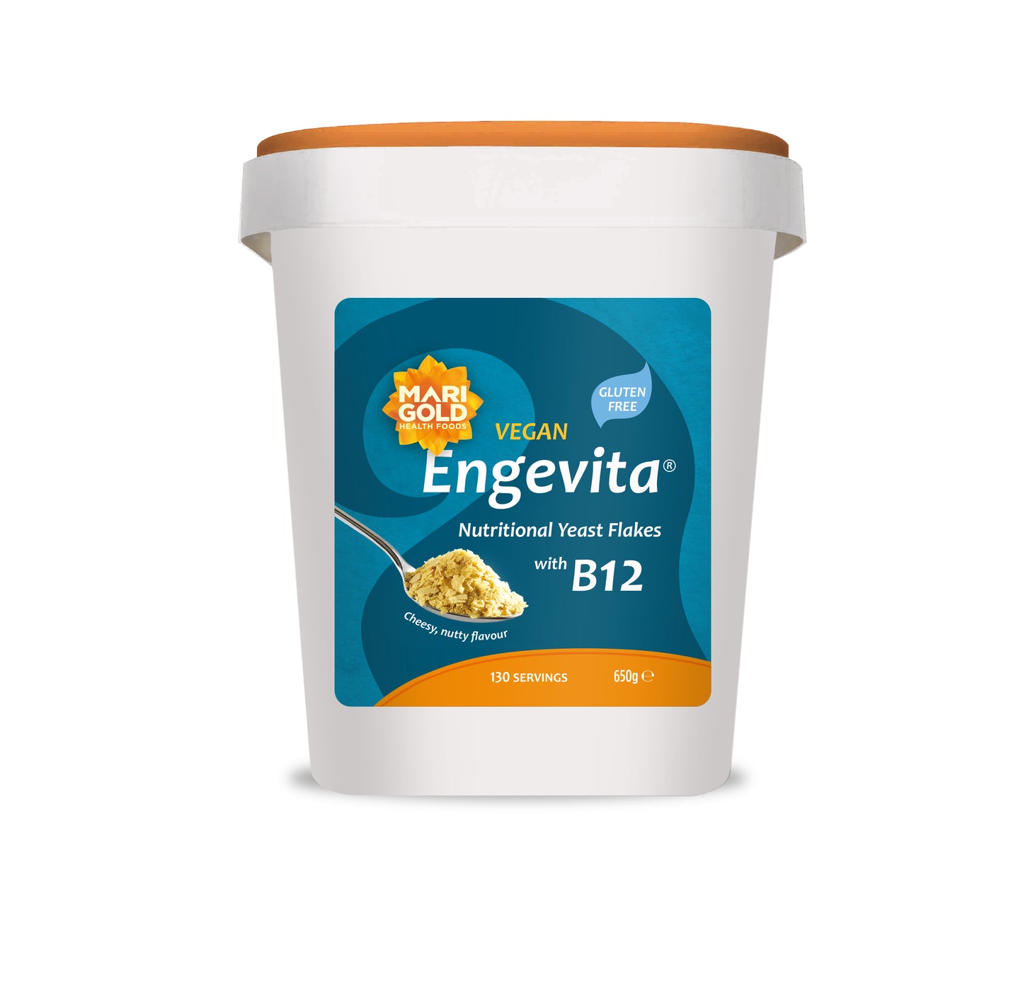 Marigold Vegan Engevita Nutritional Yeast Flakes with Vitamin B12, 650g
