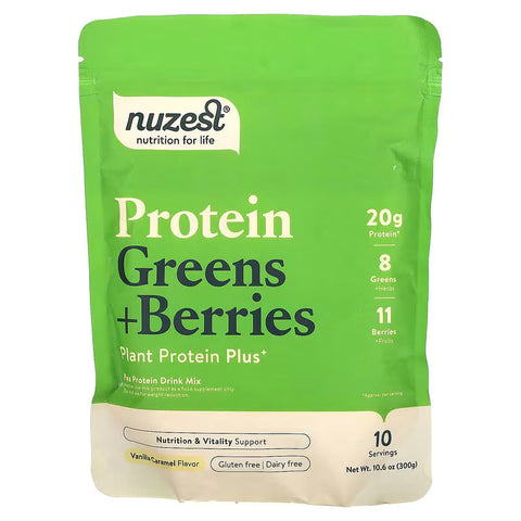 Nuzest Protein Greens + Berries Vanilla Caramel 300g (Pack of 14)