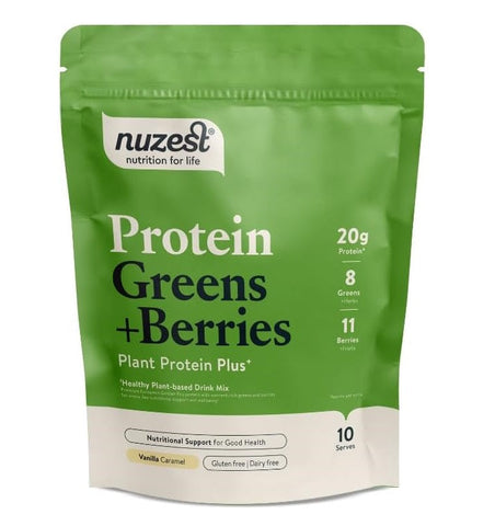 Nuzest Protein Greens + Berries Cocoa Flavour 300g (Pack of 14)