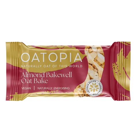 Oatopia Almond Bakewell Oat Bake 120g (Pack of 16)