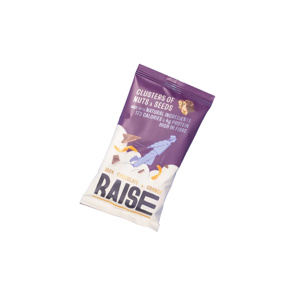 Raise Snacks Dark Chocolate and Orange 35g (Pack of 12)