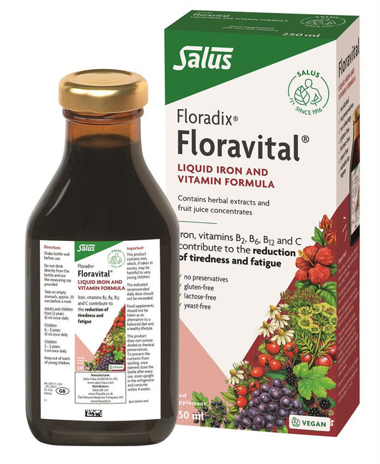 Floradix Floravital Yeast & Gluten Free Liquid Iron Formula 250Ml