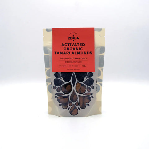2DiE4 Live Foods Activated Organic Tamari Almonds 100g (Pack of 6)