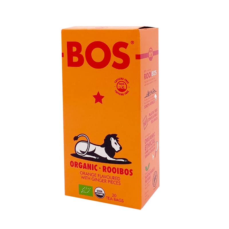 BOS Rooibos - Orange & Ginger Organic 20 Bags (Pack of 12)